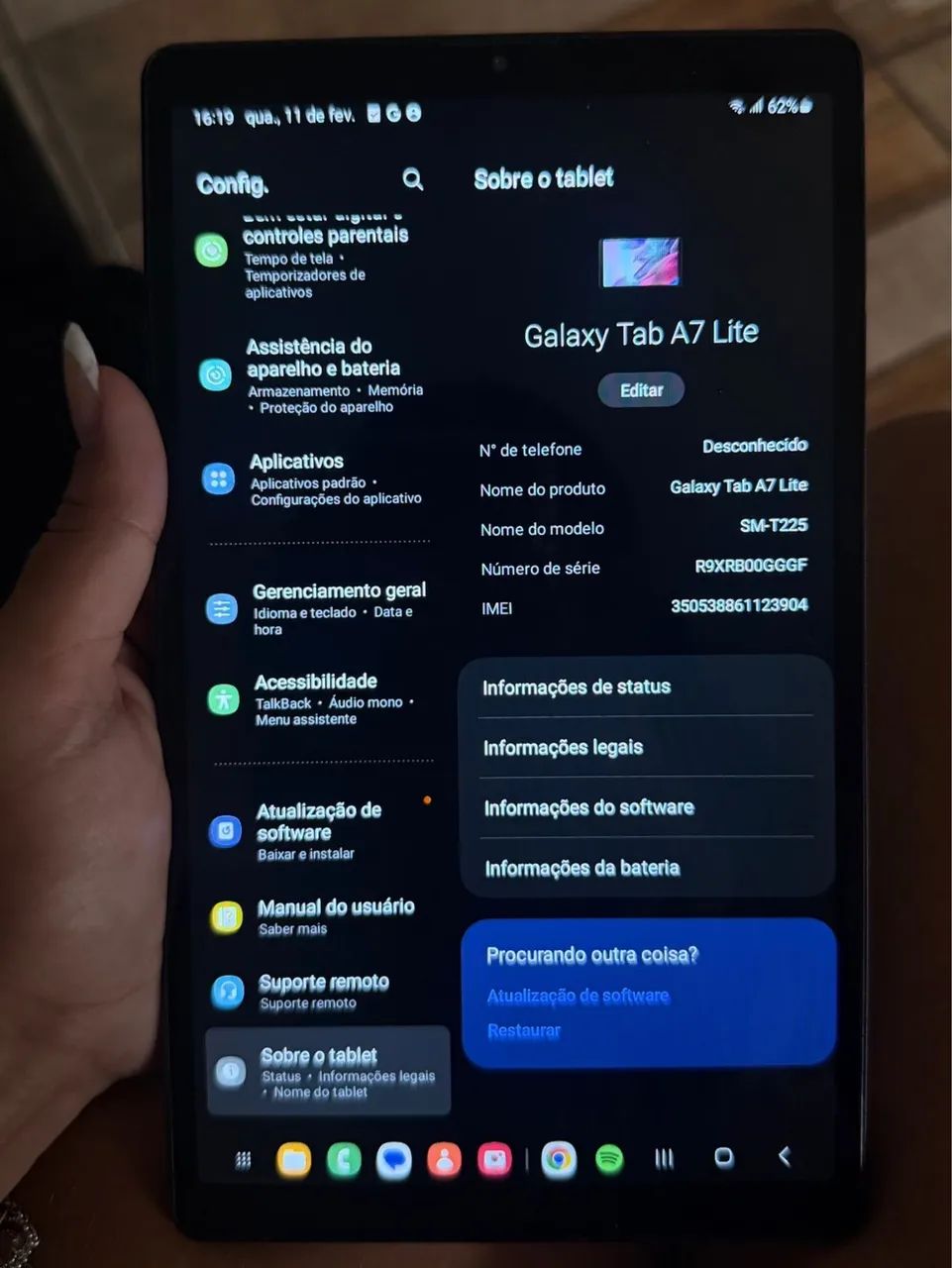 Samsung Galaxy Tab A7 Lite (Aceita Chip) - Conservado - Foto 3