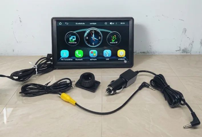 Multimídia Portátil USB Bluetooth Carplay 7 polegadas - Foto 2
