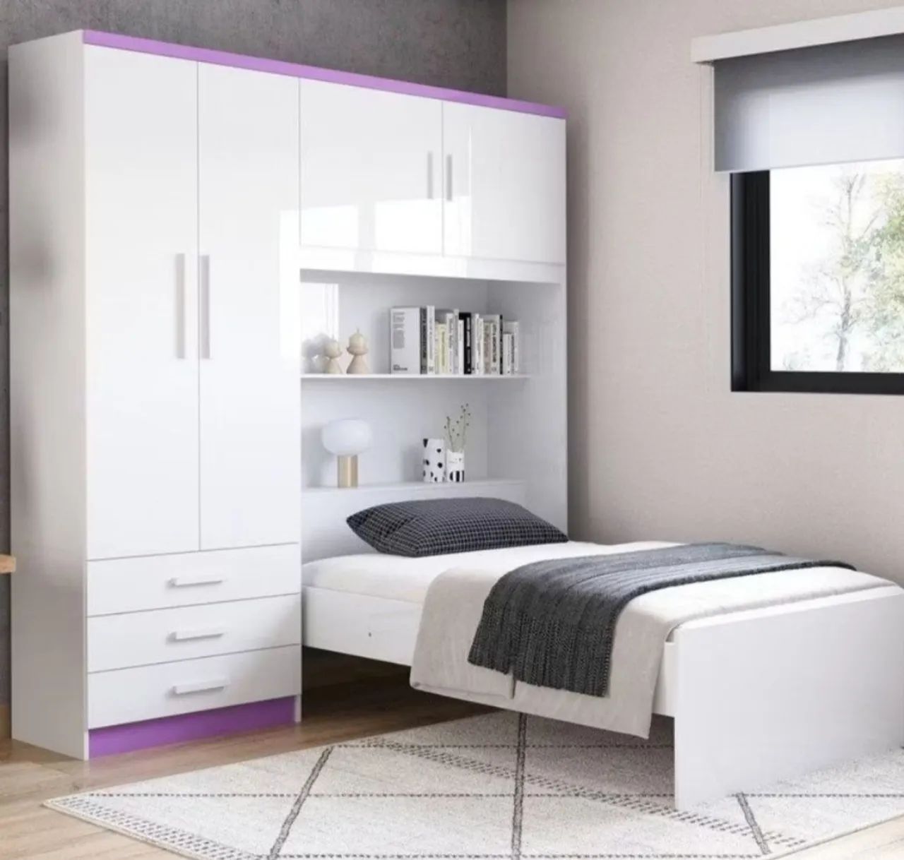 Guarda roupa com cama conjugada  - Foto 5