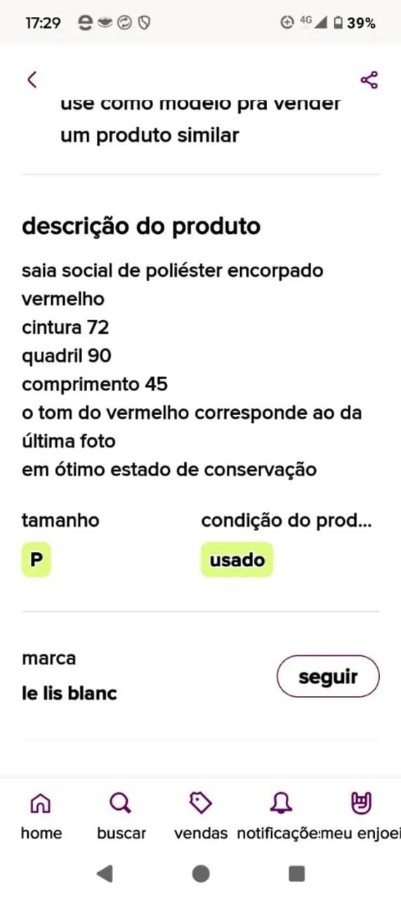 Saia Le Lis Blanc tamanho P  - Foto 4
