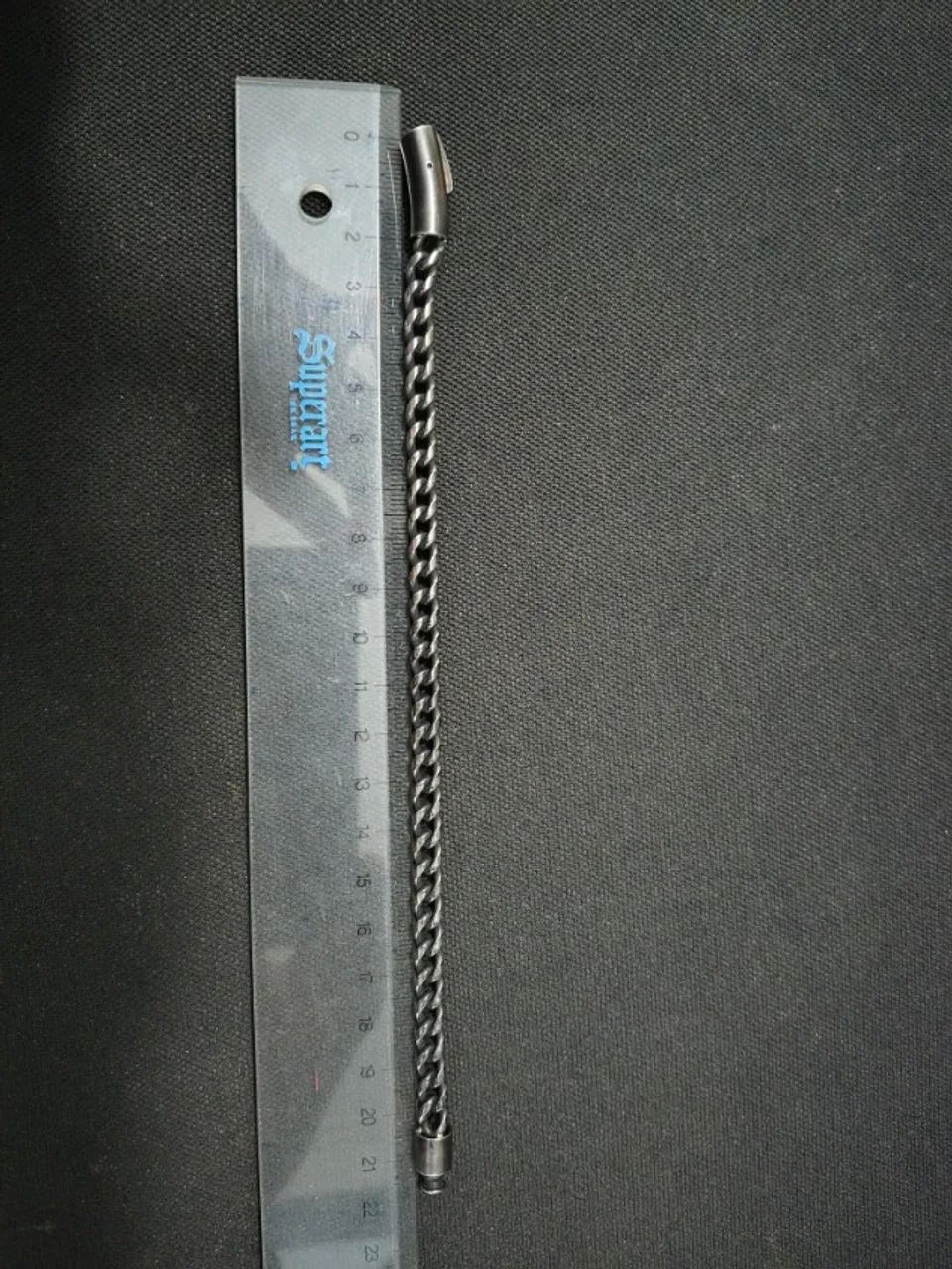Pulseira rock/motoqueiro 21 cm - Foto 3