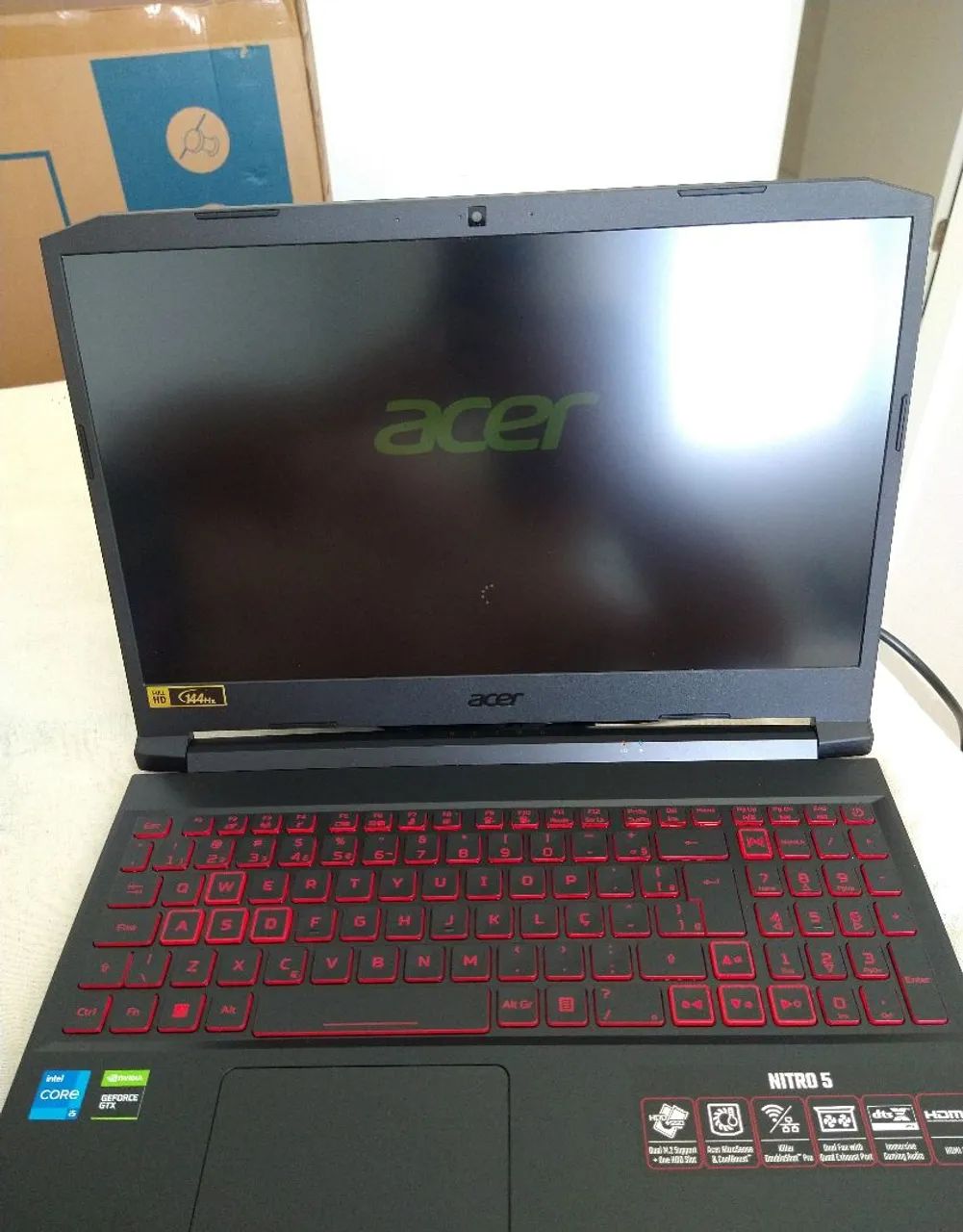 Notebook Gamer Acer Nitro, IMPECÁVEL NOTA FISCAL E CAIXA