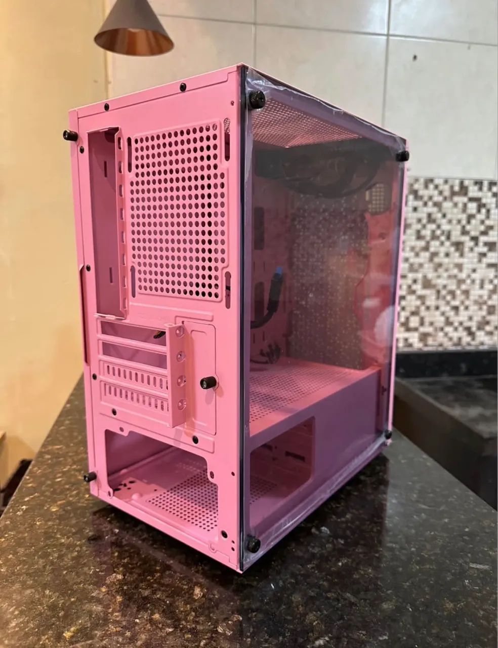 Gabinete Gamer Trinity Pink NOVO - Foto 2