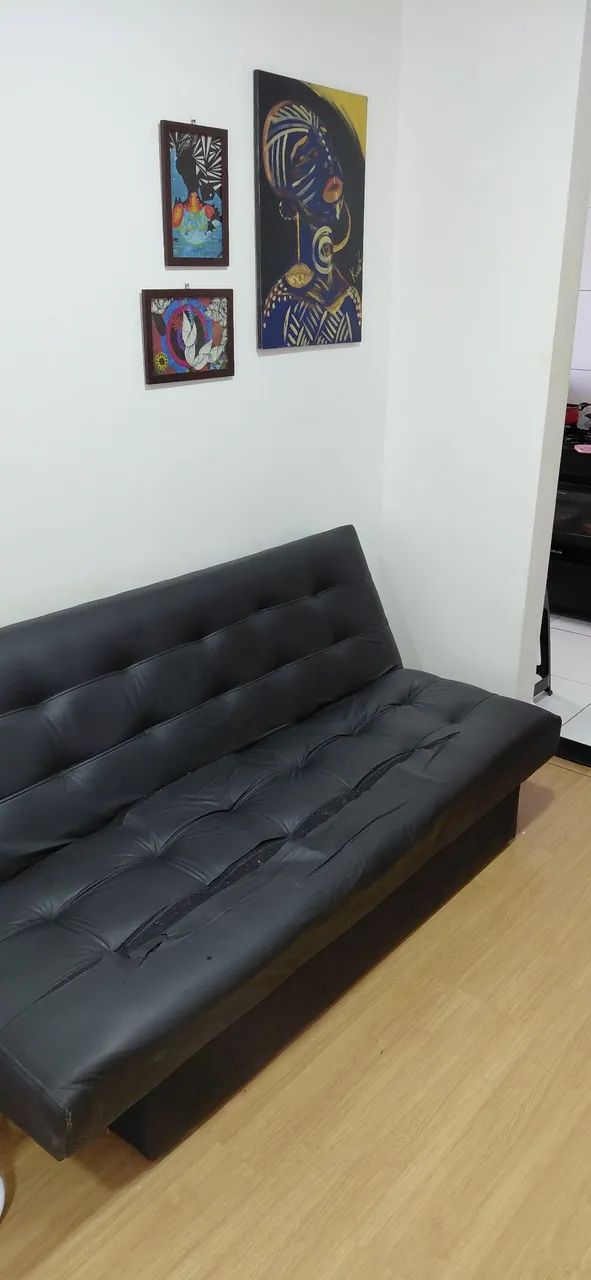 Sofá-cama em courino - Foto 4