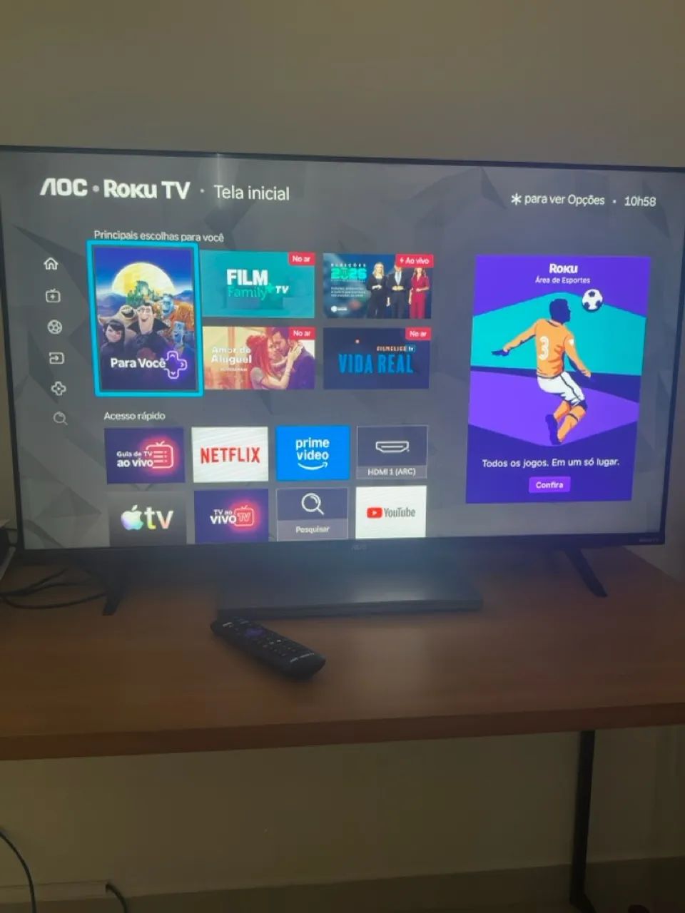 TV ROKU FULL HD QUALIDADE ÓTIMA 
