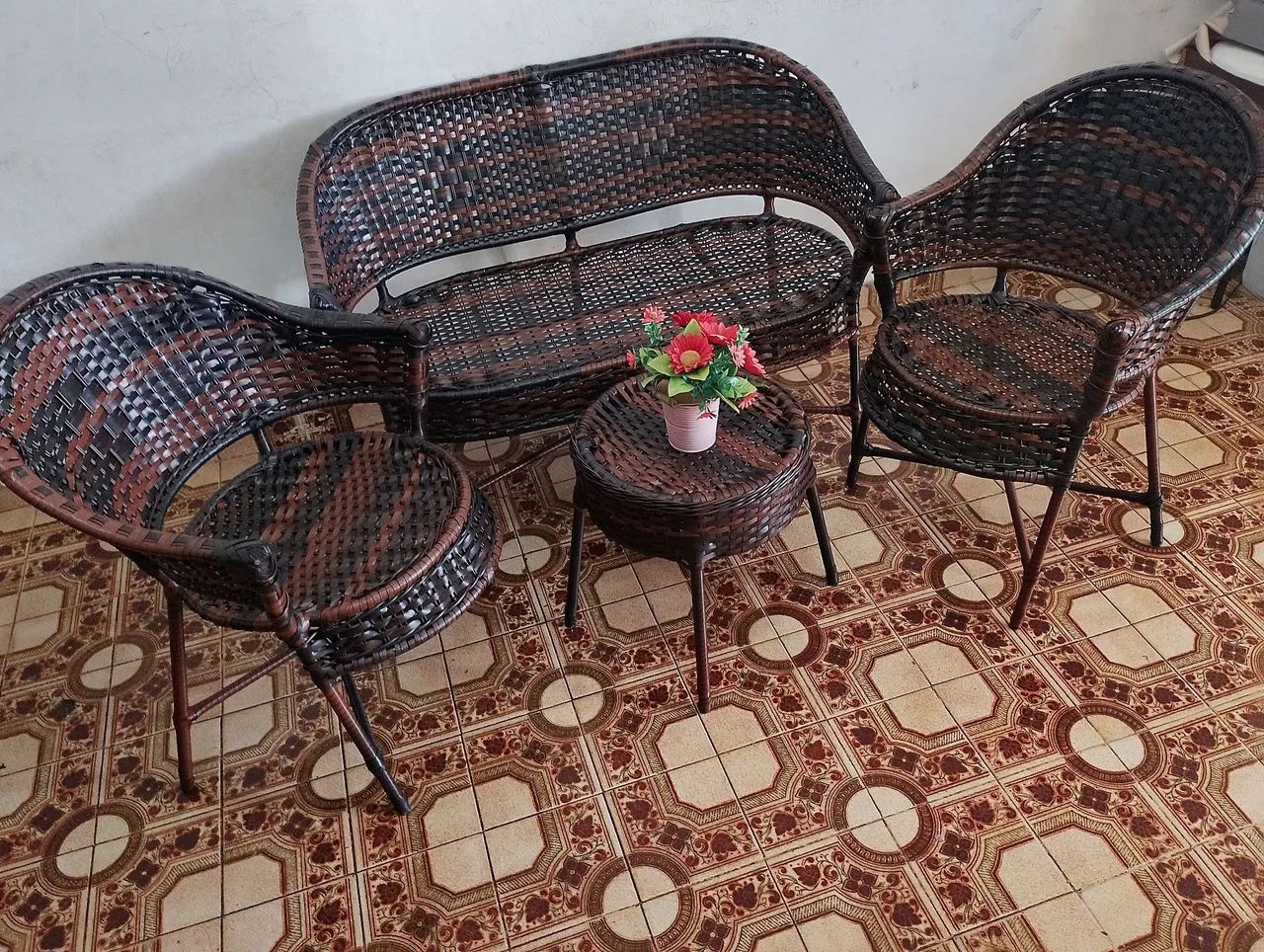 Jogo de sofá de vime sintético  - Foto 5