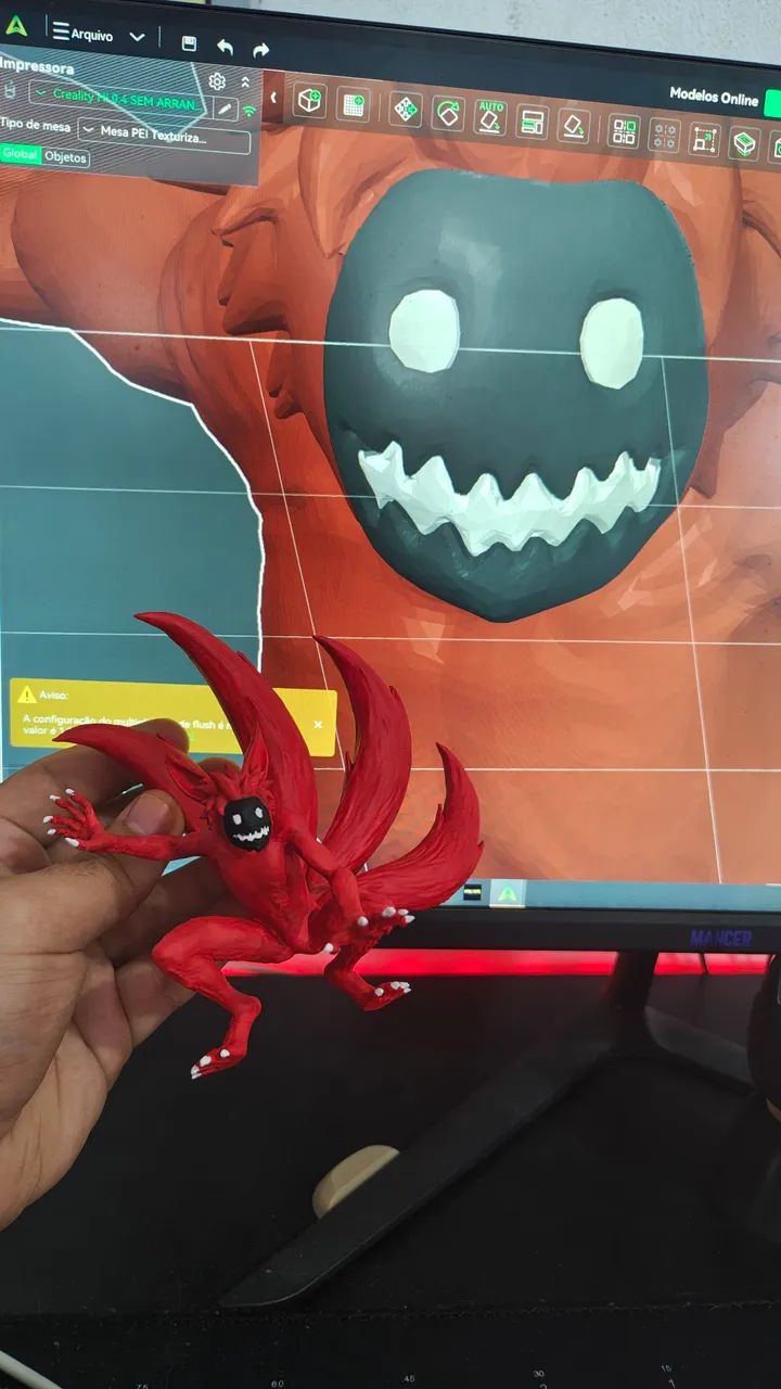 NARUTO 4 CAUDAS PINTADO A MÃO! - Foto 4