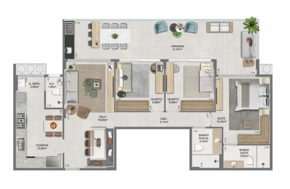 PLANTA 123m²