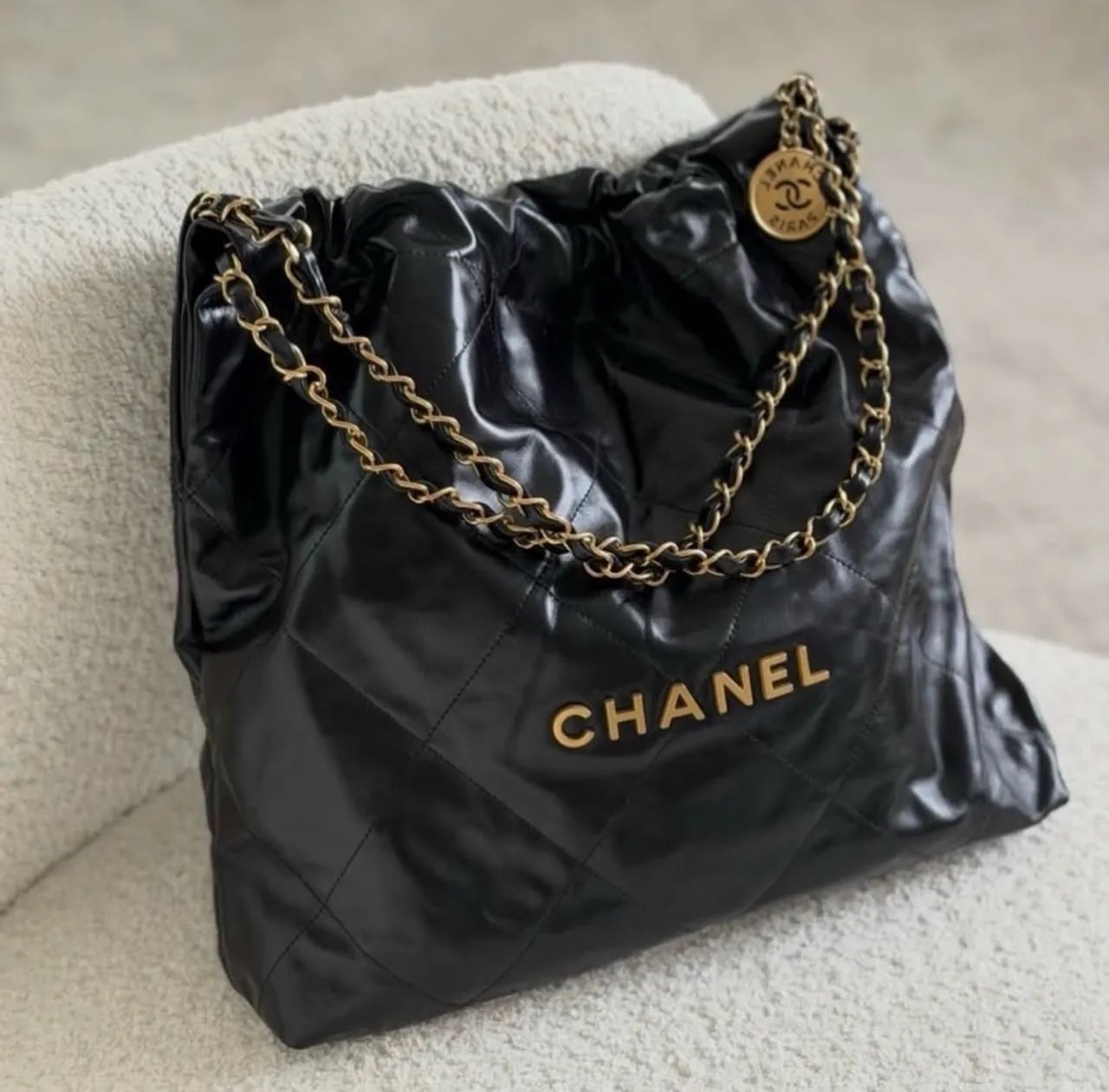 Bolsa Chanel em couro de ombro  - Foto 4