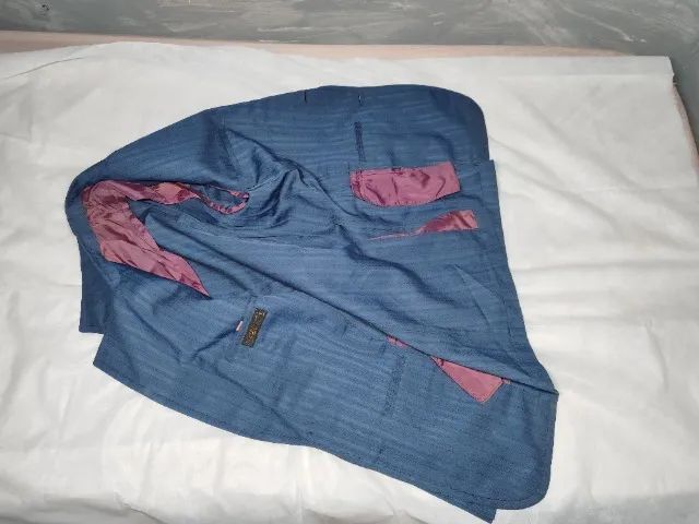 Conjunto Terno e Calça Duete Vintage Azul Classico 1950 - Foto 2