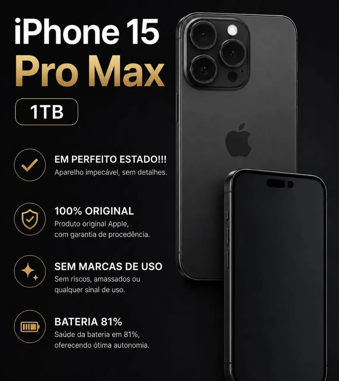 iPhone 15 Pro Max com 1TB