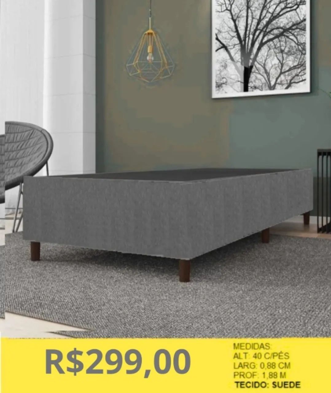 CAMA DE SOLTEIRO A PRONTA ENTREGA - Foto 2
