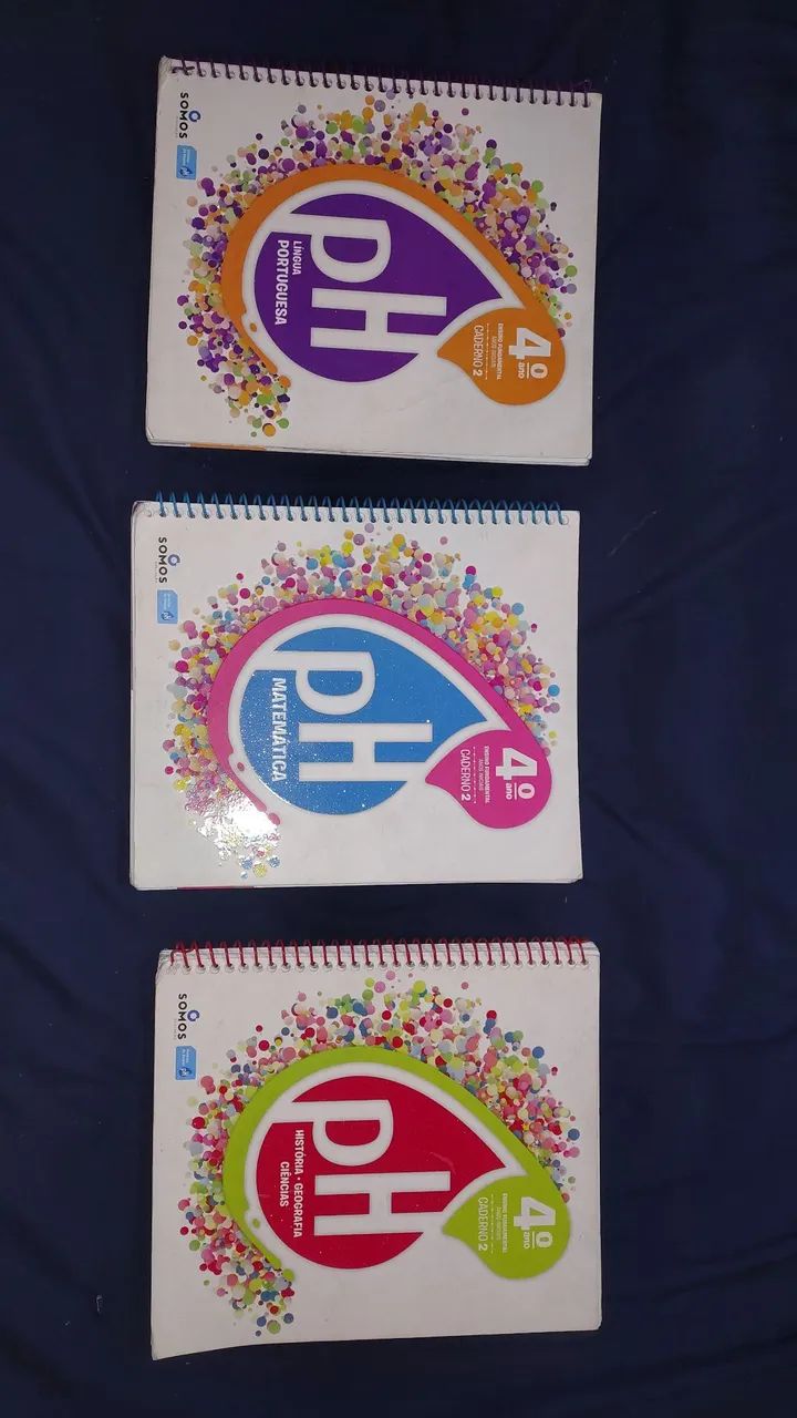 Livros da Coleção Somos, 4° ano, Sistema PH, 4 volumes (12 livros) + 2 cadernos de inglês - Foto 3