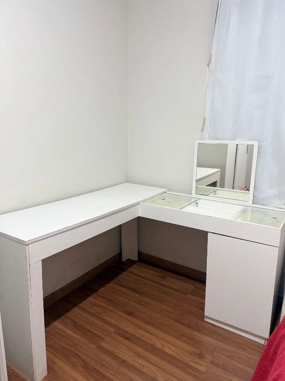 Penteadeira e Escrivaninha de Canto Star Belaflex Branco