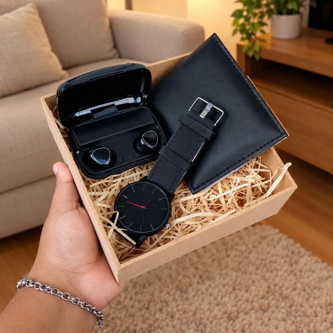 Kit masculino completo com caixa para presente - Foto 2