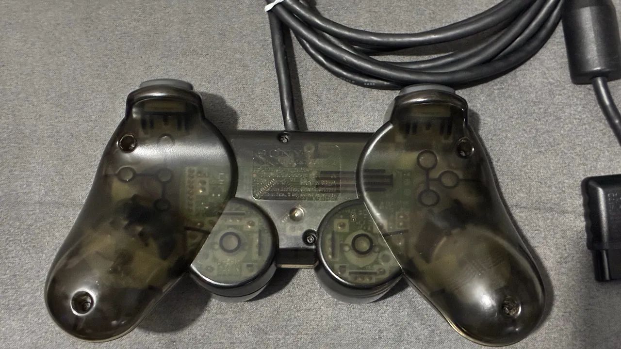 Controle PS2 Original - Preto Transparente  - Foto 2