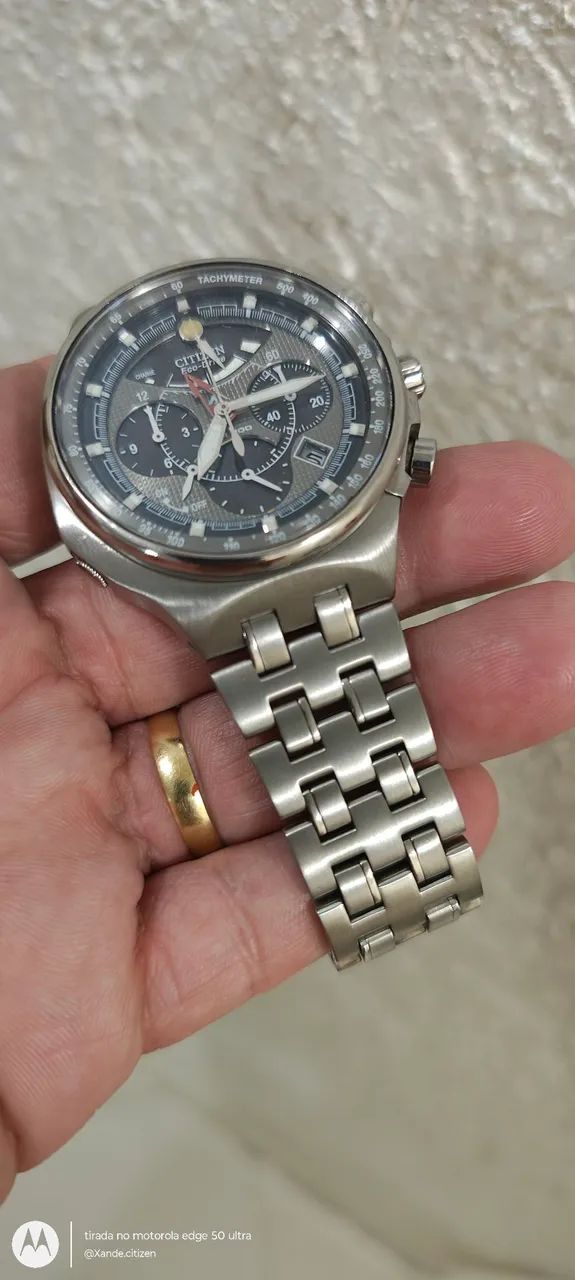 Relógio Citizen ecodrive 9 ponteiros Full Titanium tudo ok  - Foto 4