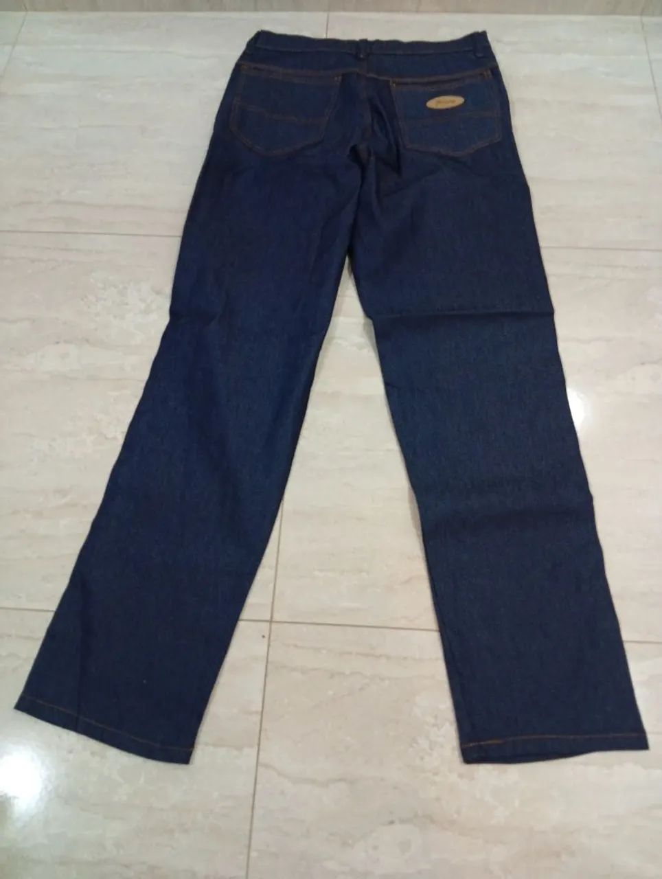 Calça Jeans Masculina Corte Reto Azul 42 - Nova - Foto 3