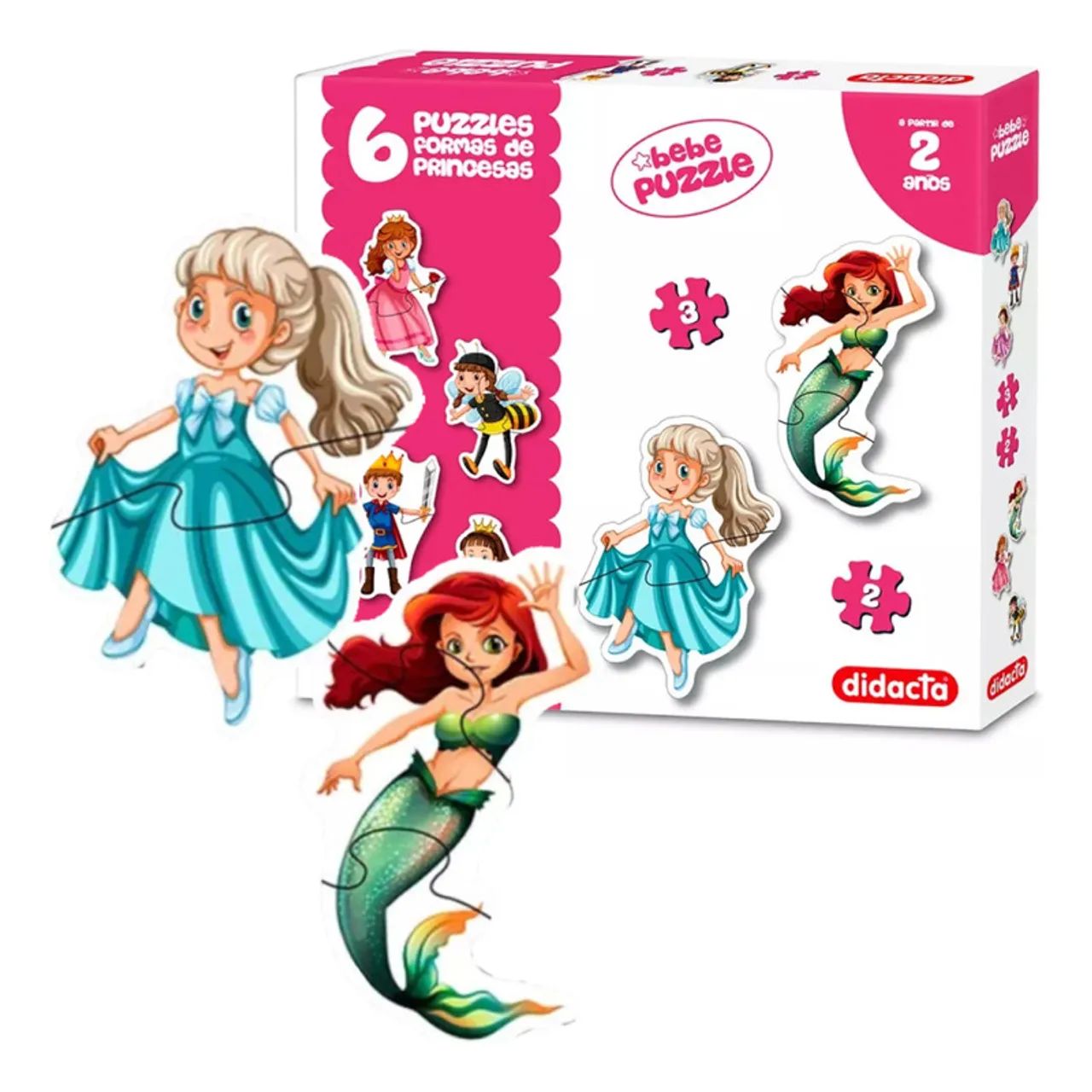 Quebra-cabeças em formato de princesa x 6 - Didacta - Foto 3