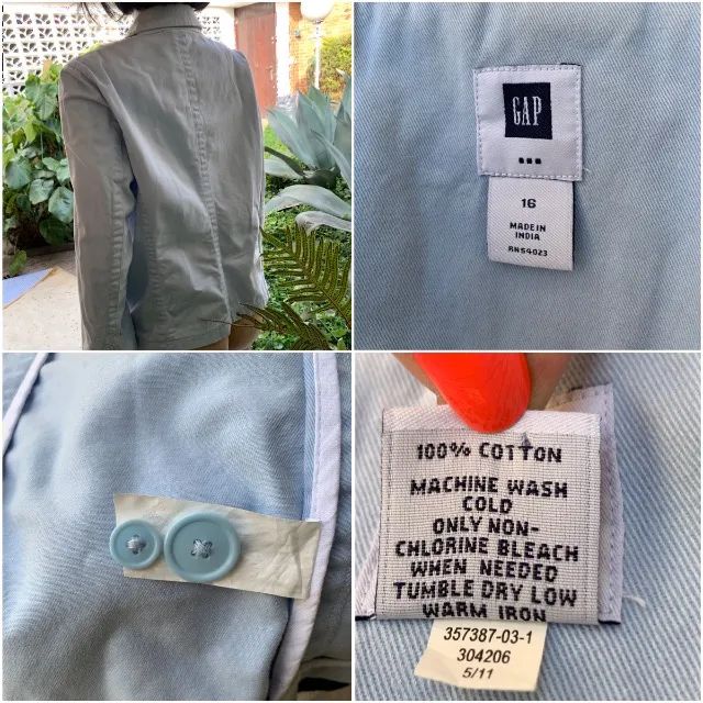 GAP | blazer algodão azul claro XL (GG) - Foto 5