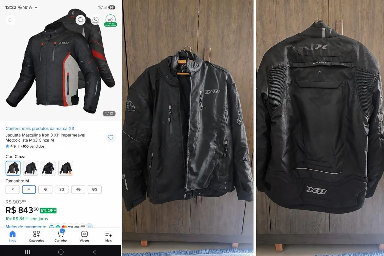 Jaqueta para moto x11 iron 3.