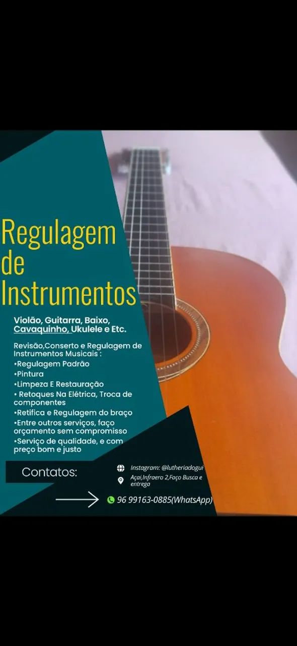 Luthier/Conserto/Regulagem de Instrumentos musicais ?