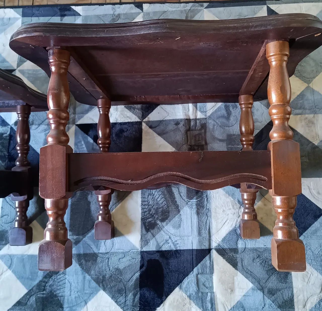Conjunto de 3 mesas de madeira para sala de estar  - Foto 2