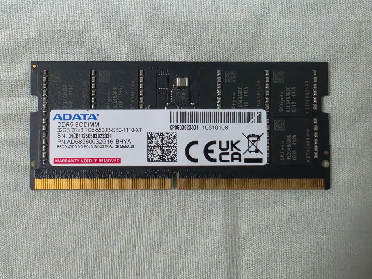 Memória Samsung DDR5 32GB 5600MHz SODIMM 2Rx8 Notebook - Memória