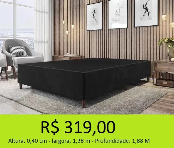 Base box casal de alta resistencia - acompanha pés - compre e receba em 72 horas  - Foto 3