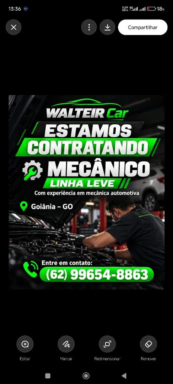 Vaga de emprego mecânico 