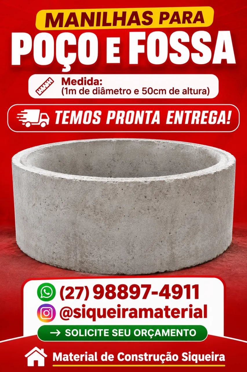 MANILHAS PARA POÇO E FOSSA 
