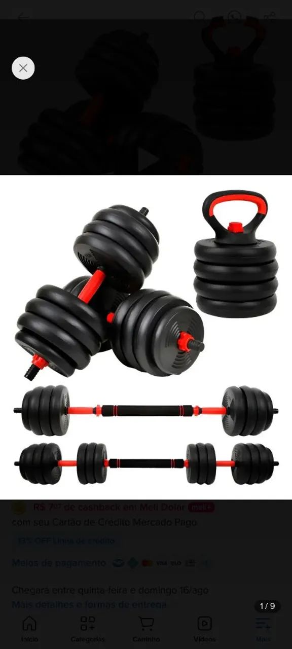 Kit Halteres 6 em 1 (40kg)