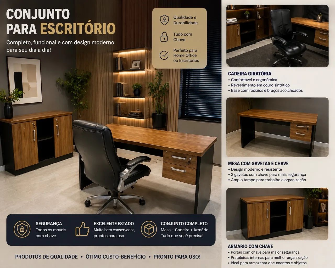 Conjunto de escritório completo 
