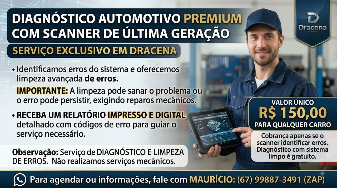 Diagnóstico de Scanner Automotivo em Dracena e Região
