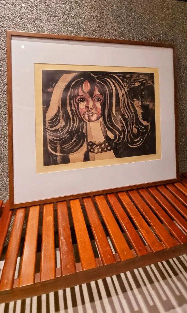 Quadro serigrafia assinada e numerada de DI CAVALCANTI década de 70 - Foto 2