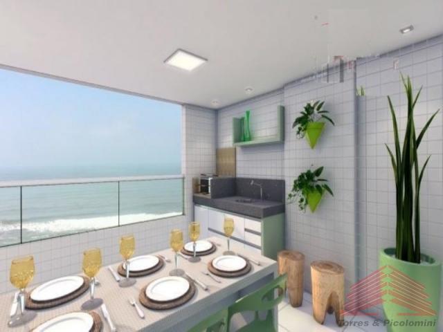 Apto. mongaguá varanda gourmet em frente o mar