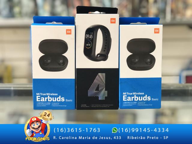 Earbuds e Mi Band 4 Lacrados a Pronta Entrega