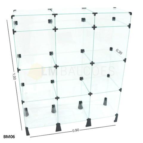 Balcao de Vidro 0,90 x 1,10 x 0,30 Frete e monatgem gratis