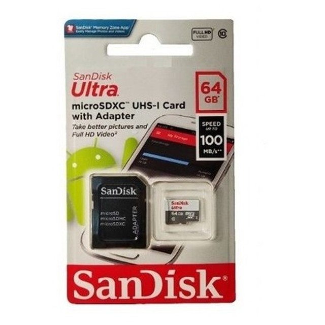Cartao De Memoria Micro Sd De 64gb Sandisk