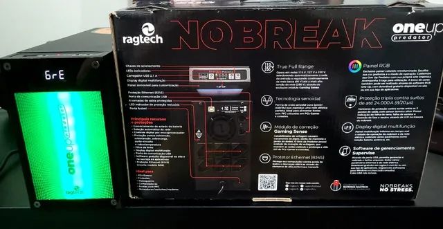 Nobreak Gamer 800VA Senoidal p/ Videogame Console PC Ragtech Predator