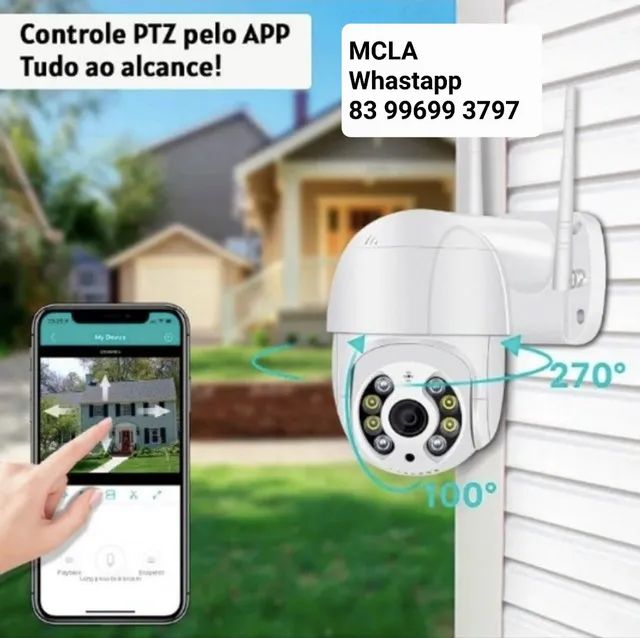 Câmera Dome Externa Wifi pelo celular a prova d'água 