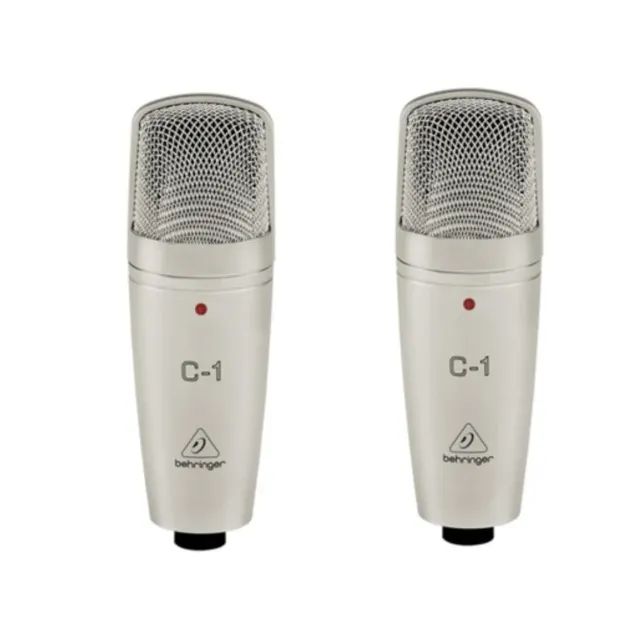 2 Behringer C1 Microfone Condensador Cardioide para Estudio