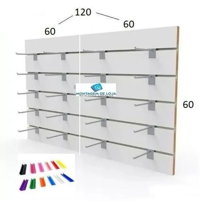 2 Painel canaletado 60x60cm promocao smando total 120x60cm