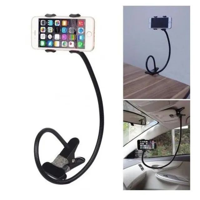 Suporte universal articulado com garra para celular mesa cama 360°