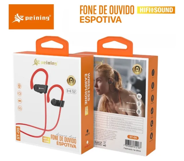 Fone de Ouvido Bluetooth Esportivo