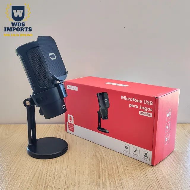 Microfone Condensador Gamer Led Rgb Usb-c - Foto 3