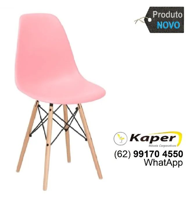 Cadeira Charles Eiffel Eames R-Design base madeira ( nova ) Promoção - Foto 3