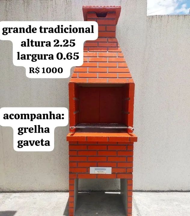 Churrasqueira Grande Tradicional em Tijolo
