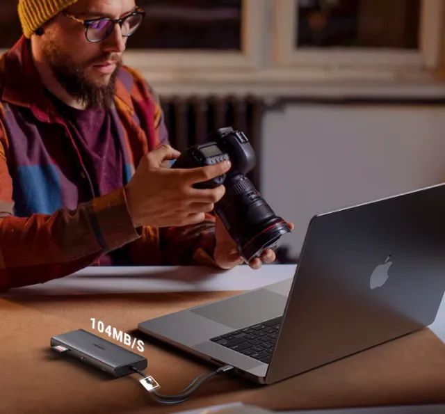 Hub Ugreen Adaptador Tipo C Portas 1*USB-C 3.2 10Gbps + 1*USB-A 3.2 10Gbps + Hdmi 4K @60Hz - Foto 6
