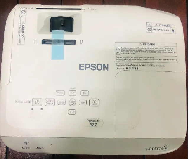 projetor epson powerlite s27 2700lm branco 100v/240v